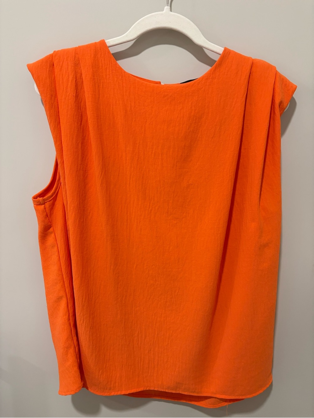 Kittenish Bright Orange Sleeveless Women's Top